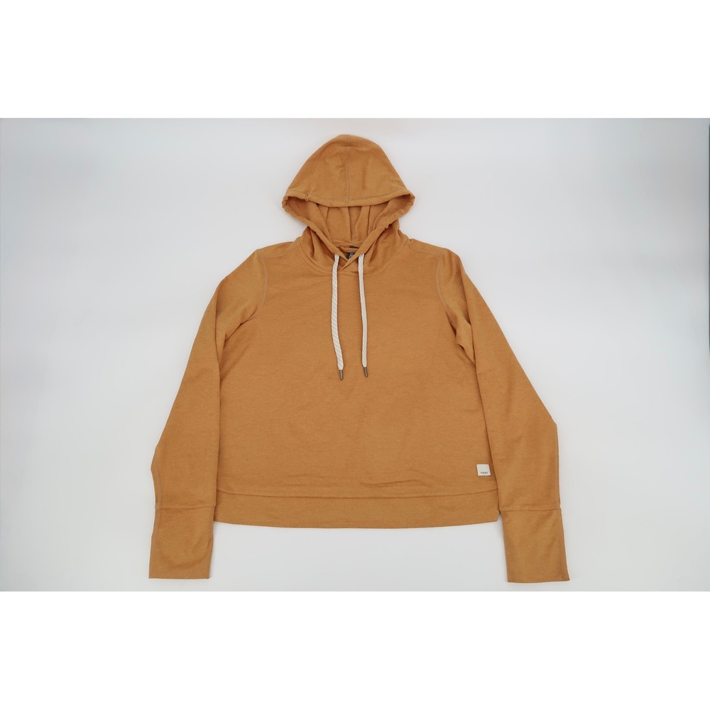 Vuori Halo Essential Hoodie Womens XS Ochre Yellow Relaxed Fit Activewear VW226
